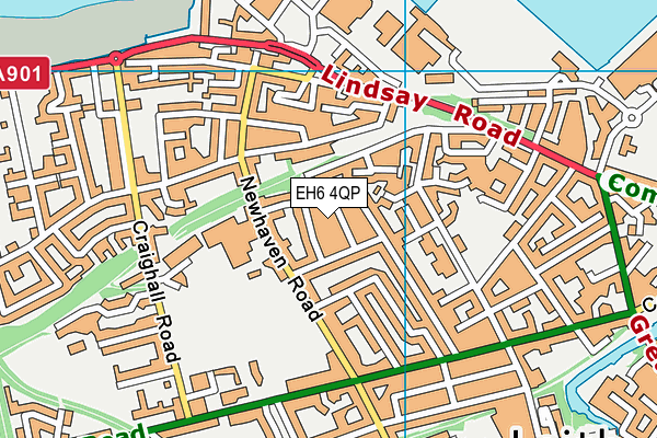 EH6 4QP map - OS VectorMap District (Ordnance Survey)