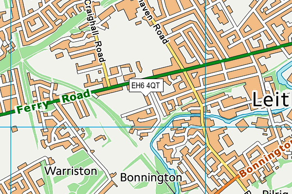 EH6 4QT map - OS VectorMap District (Ordnance Survey)