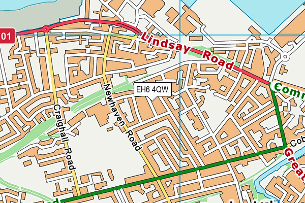 EH6 4QW map - OS VectorMap District (Ordnance Survey)