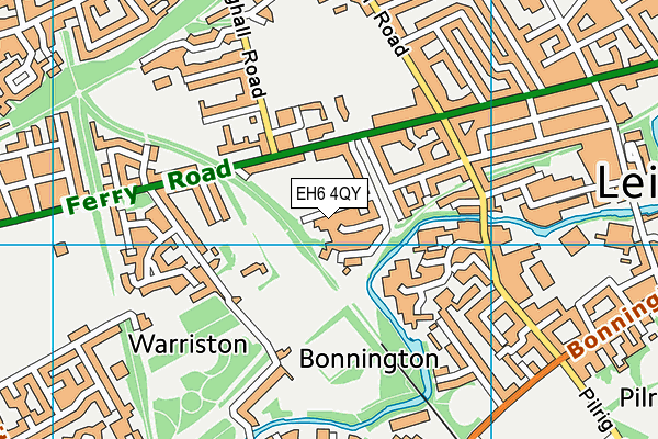 EH6 4QY map - OS VectorMap District (Ordnance Survey)