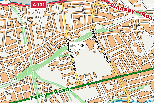 EH6 4RP map - OS VectorMap District (Ordnance Survey)