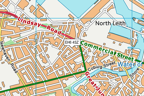 EH6 4SZ map - OS VectorMap District (Ordnance Survey)