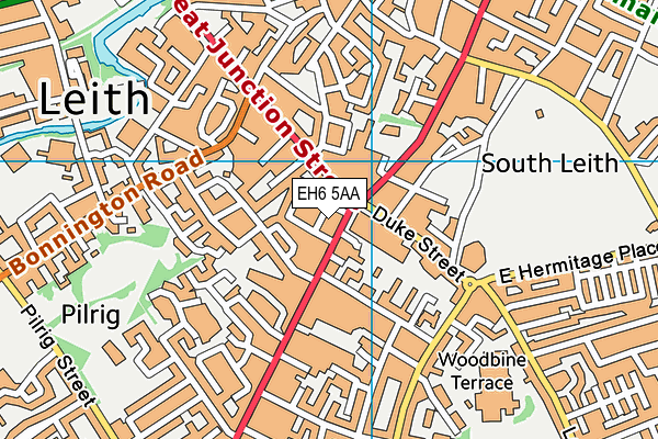 EH6 5AA map - OS VectorMap District (Ordnance Survey) EH6 5AA map - OS VectorMap District (Ordnance Survey)