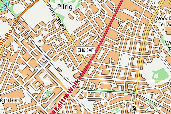 EH6 5AF map - OS VectorMap District (Ordnance Survey) EH6 5AF map - OS VectorMap District (Ordnance Survey)