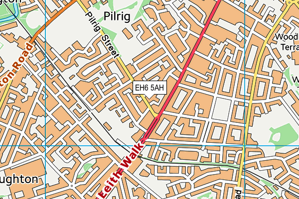 EH6 5AH map - OS VectorMap District (Ordnance Survey) EH6 5AH map - OS VectorMap District (Ordnance Survey)