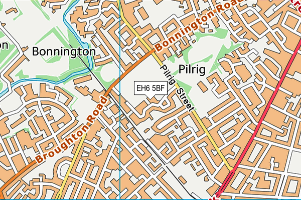 EH6 5BF map - OS VectorMap District (Ordnance Survey) EH6 5BF map - OS VectorMap District (Ordnance Survey)