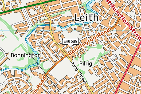 EH6 5BG map - OS VectorMap District (Ordnance Survey) EH6 5BG map - OS VectorMap District (Ordnance Survey)