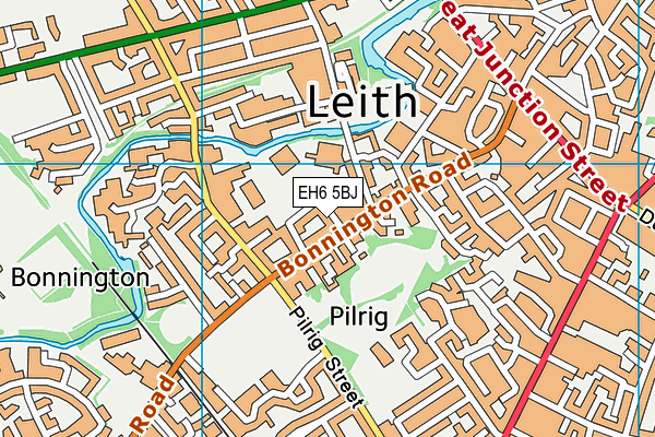 EH6 5BJ map - OS VectorMap District (Ordnance Survey) EH6 5BJ map - OS VectorMap District (Ordnance Survey)