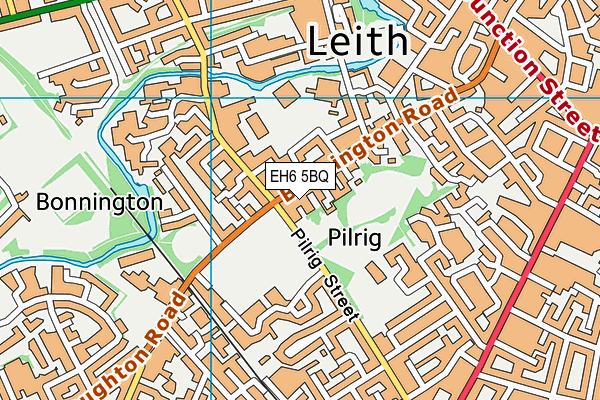 EH6 5BQ map - OS VectorMap District (Ordnance Survey) EH6 5BQ map - OS VectorMap District (Ordnance Survey)