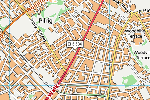 EH6 5BX map - OS VectorMap District (Ordnance Survey) EH6 5BX map - OS VectorMap District (Ordnance Survey)