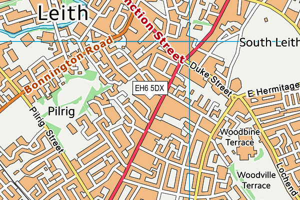 EH6 5DX map - OS VectorMap District (Ordnance Survey) EH6 5DX map - OS VectorMap District (Ordnance Survey)