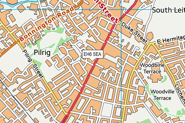 EH6 5EA map - OS VectorMap District (Ordnance Survey)