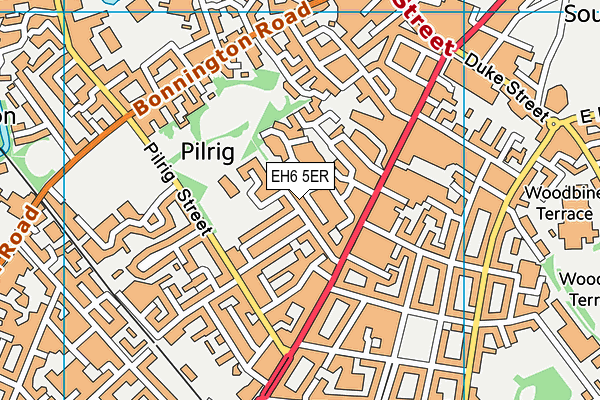 EH6 5ER map - OS VectorMap District (Ordnance Survey) EH6 5ER map - OS VectorMap District (Ordnance Survey)