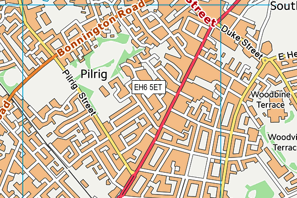 EH6 5ET map - OS VectorMap District (Ordnance Survey) EH6 5ET map - OS VectorMap District (Ordnance Survey)