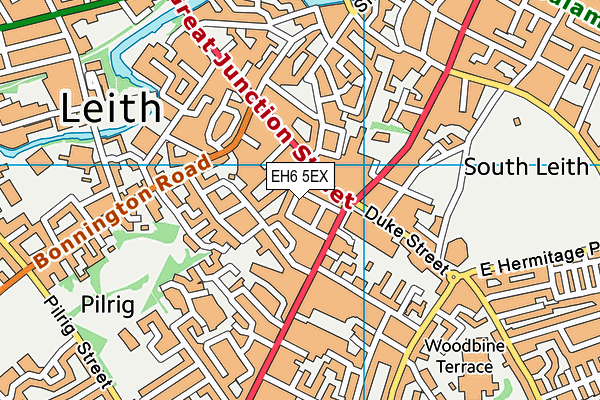 EH6 5EX map - OS VectorMap District (Ordnance Survey) EH6 5EX map - OS VectorMap District (Ordnance Survey)