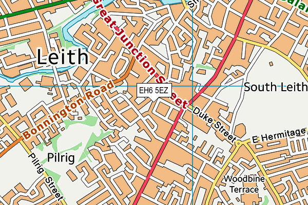 EH6 5EZ map - OS VectorMap District (Ordnance Survey) EH6 5EZ map - OS VectorMap District (Ordnance Survey)
