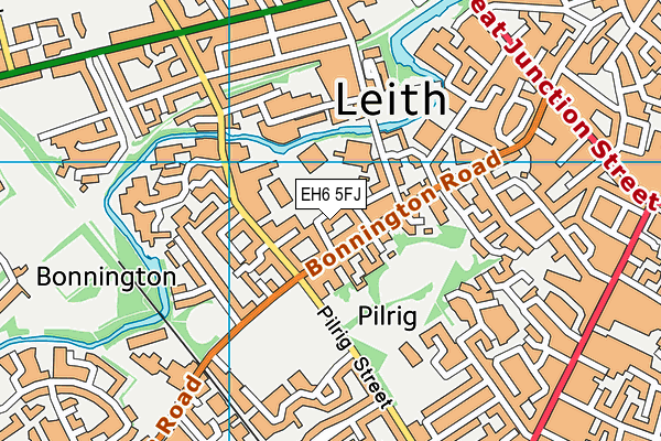 EH6 5FJ map - OS VectorMap District (Ordnance Survey) EH6 5FJ map - OS VectorMap District (Ordnance Survey)