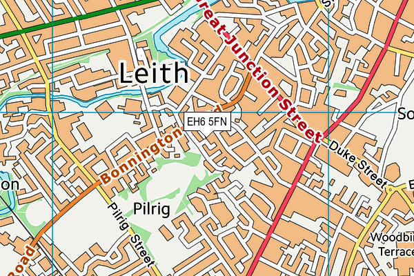 EH6 5FN map - OS VectorMap District (Ordnance Survey) EH6 5FN map - OS VectorMap District (Ordnance Survey)