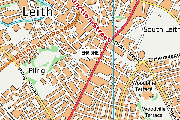 EH6 5HE map - OS VectorMap District (Ordnance Survey) EH6 5HE map - OS VectorMap District (Ordnance Survey)