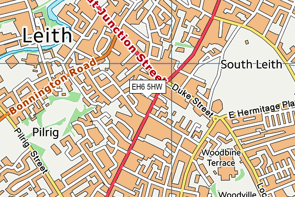 EH6 5HW map - OS VectorMap District (Ordnance Survey)