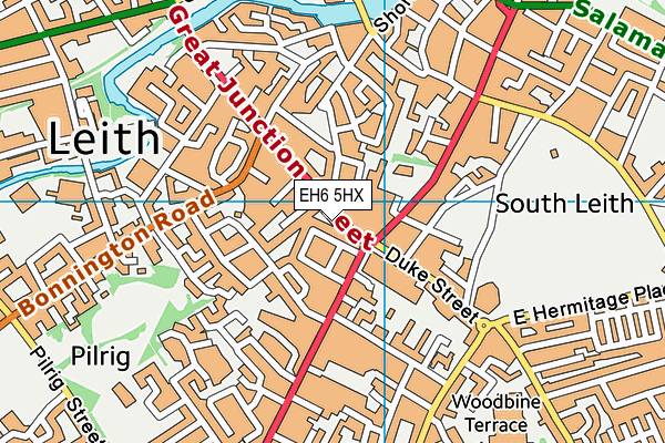 EH6 5HX map - OS VectorMap District (Ordnance Survey) EH6 5HX map - OS VectorMap District (Ordnance Survey)
