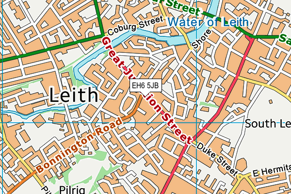 EH6 5JB map - OS VectorMap District (Ordnance Survey) EH6 5JB map - OS VectorMap District (Ordnance Survey)
