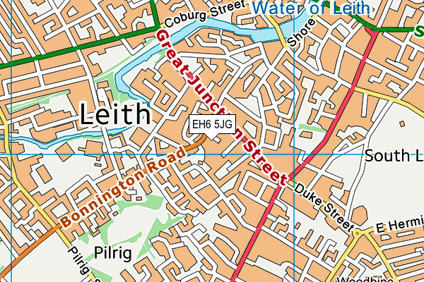 EH6 5JG map - OS VectorMap District (Ordnance Survey) EH6 5JG map - OS VectorMap District (Ordnance Survey)