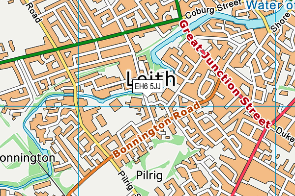 EH6 5JJ map - OS VectorMap District (Ordnance Survey) EH6 5JJ map - OS VectorMap District (Ordnance Survey)