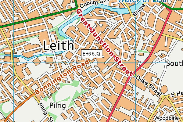 EH6 5JQ map - OS VectorMap District (Ordnance Survey) EH6 5JQ map - OS VectorMap District (Ordnance Survey)