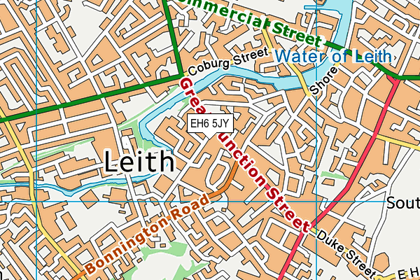 EH6 5JY map - OS VectorMap District (Ordnance Survey) EH6 5JY map - OS VectorMap District (Ordnance Survey)