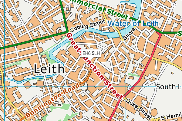 EH6 5LH map - OS VectorMap District (Ordnance Survey) EH6 5LH map - OS VectorMap District (Ordnance Survey)