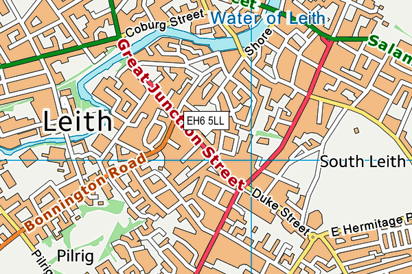 EH6 5LL map - OS VectorMap District (Ordnance Survey) EH6 5LL map - OS VectorMap District (Ordnance Survey)