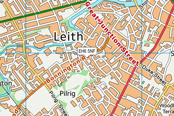 EH6 5NF map - OS VectorMap District (Ordnance Survey) EH6 5NF map - OS VectorMap District (Ordnance Survey)