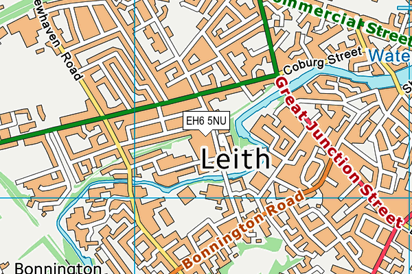 EH6 5NU map - OS VectorMap District (Ordnance Survey)