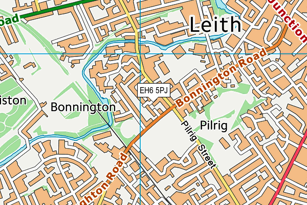 EH6 5PJ map - OS VectorMap District (Ordnance Survey) EH6 5PJ map - OS VectorMap District (Ordnance Survey)
