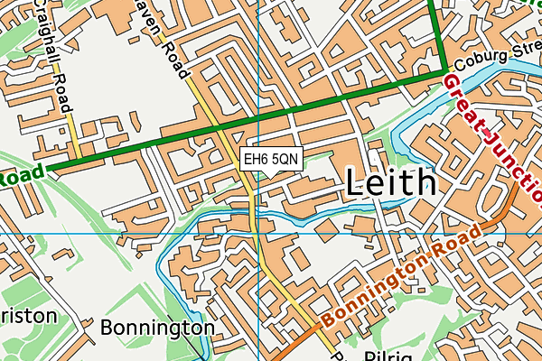 EH6 5QN map - OS VectorMap District (Ordnance Survey) EH6 5QN map - OS VectorMap District (Ordnance Survey)