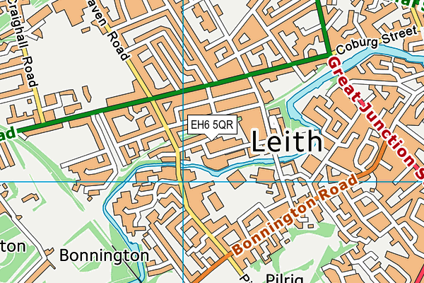 EH6 5QR map - OS VectorMap District (Ordnance Survey) EH6 5QR map - OS VectorMap District (Ordnance Survey)