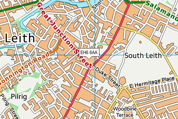 EH6 6AA map - OS VectorMap District (Ordnance Survey) EH6 6AA map - OS VectorMap District (Ordnance Survey)