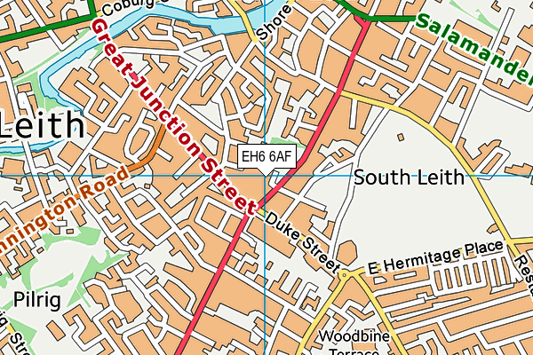 EH6 6AF map - OS VectorMap District (Ordnance Survey) EH6 6AF map - OS VectorMap District (Ordnance Survey)