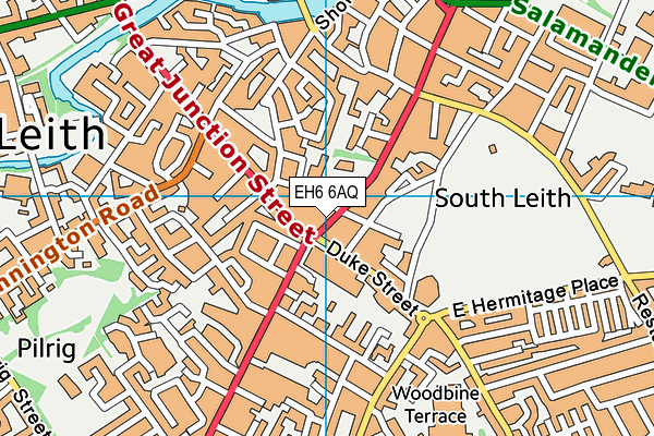 EH6 6AQ map - OS VectorMap District (Ordnance Survey) EH6 6AQ map - OS VectorMap District (Ordnance Survey)