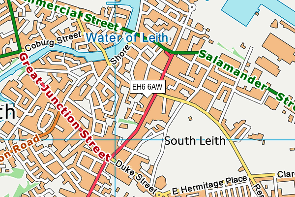EH6 6AW map - OS VectorMap District (Ordnance Survey) EH6 6AW map - OS VectorMap District (Ordnance Survey)