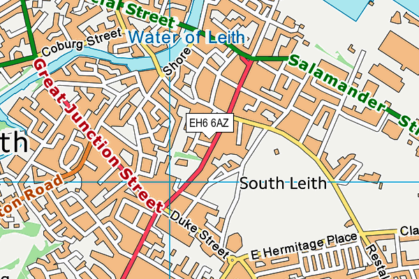 EH6 6AZ map - OS VectorMap District (Ordnance Survey) EH6 6AZ map - OS VectorMap District (Ordnance Survey)