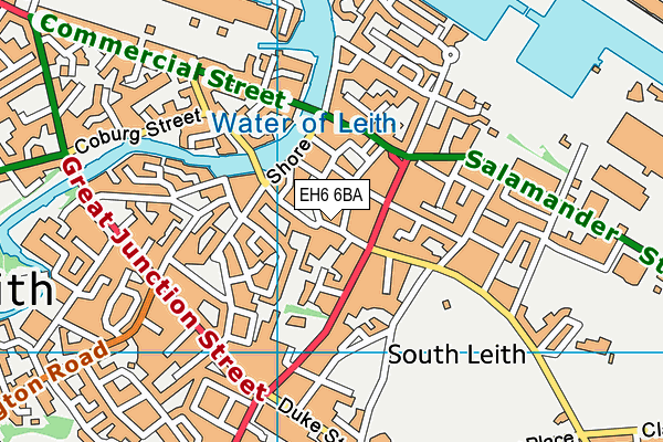 EH6 6BA map - OS VectorMap District (Ordnance Survey) EH6 6BA map - OS VectorMap District (Ordnance Survey)