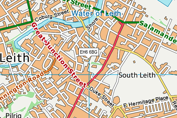 EH6 6BG map - OS VectorMap District (Ordnance Survey) EH6 6BG map - OS VectorMap District (Ordnance Survey)