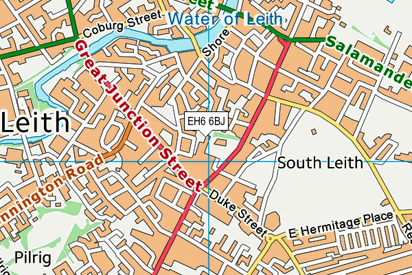 EH6 6BJ map - OS VectorMap District (Ordnance Survey) EH6 6BJ map - OS VectorMap District (Ordnance Survey)