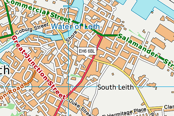 EH6 6BL map - OS VectorMap District (Ordnance Survey) EH6 6BL map - OS VectorMap District (Ordnance Survey)