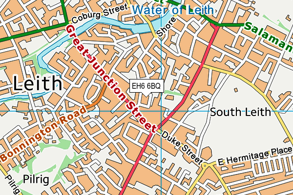 EH6 6BQ map - OS VectorMap District (Ordnance Survey) EH6 6BQ map - OS VectorMap District (Ordnance Survey)