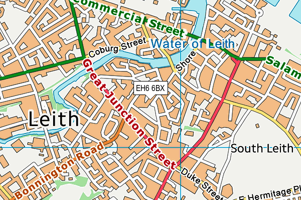 EH6 6BX map - OS VectorMap District (Ordnance Survey) EH6 6BX map - OS VectorMap District (Ordnance Survey)