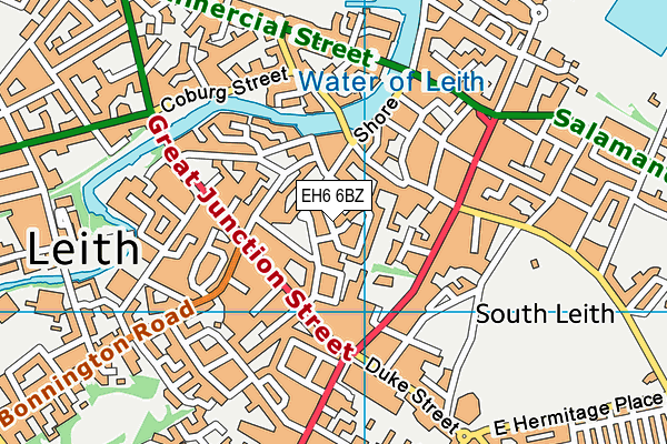 EH6 6BZ map - OS VectorMap District (Ordnance Survey) EH6 6BZ map - OS VectorMap District (Ordnance Survey)