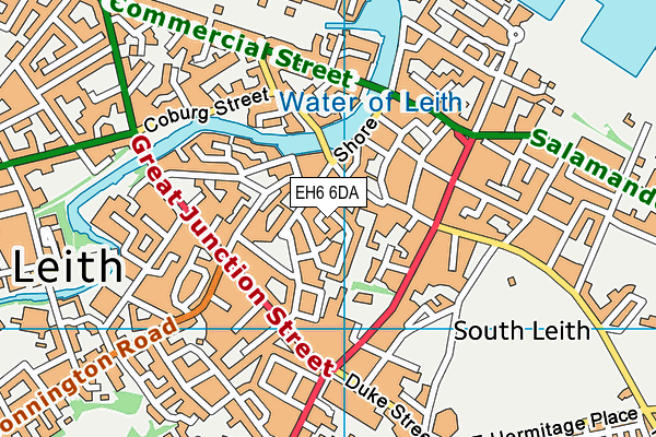 EH6 6DA map - OS VectorMap District (Ordnance Survey) EH6 6DA map - OS VectorMap District (Ordnance Survey)